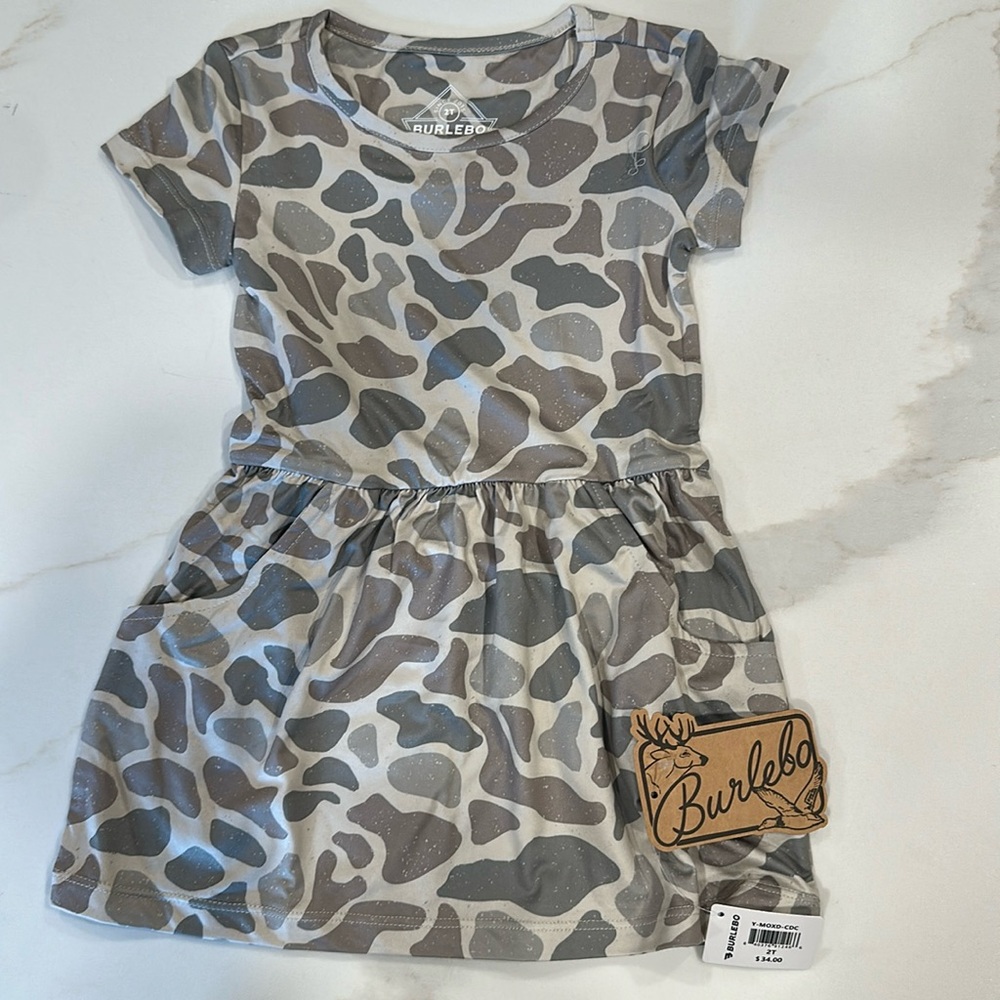 Burlebo camouflage toddler dress, 2T